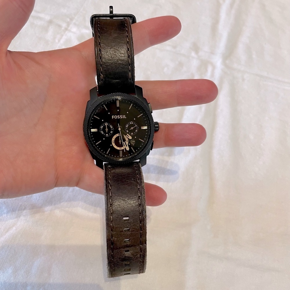 Fossil Machine Chronograph Brown Dial Men's Watch FS4656 Machine Black